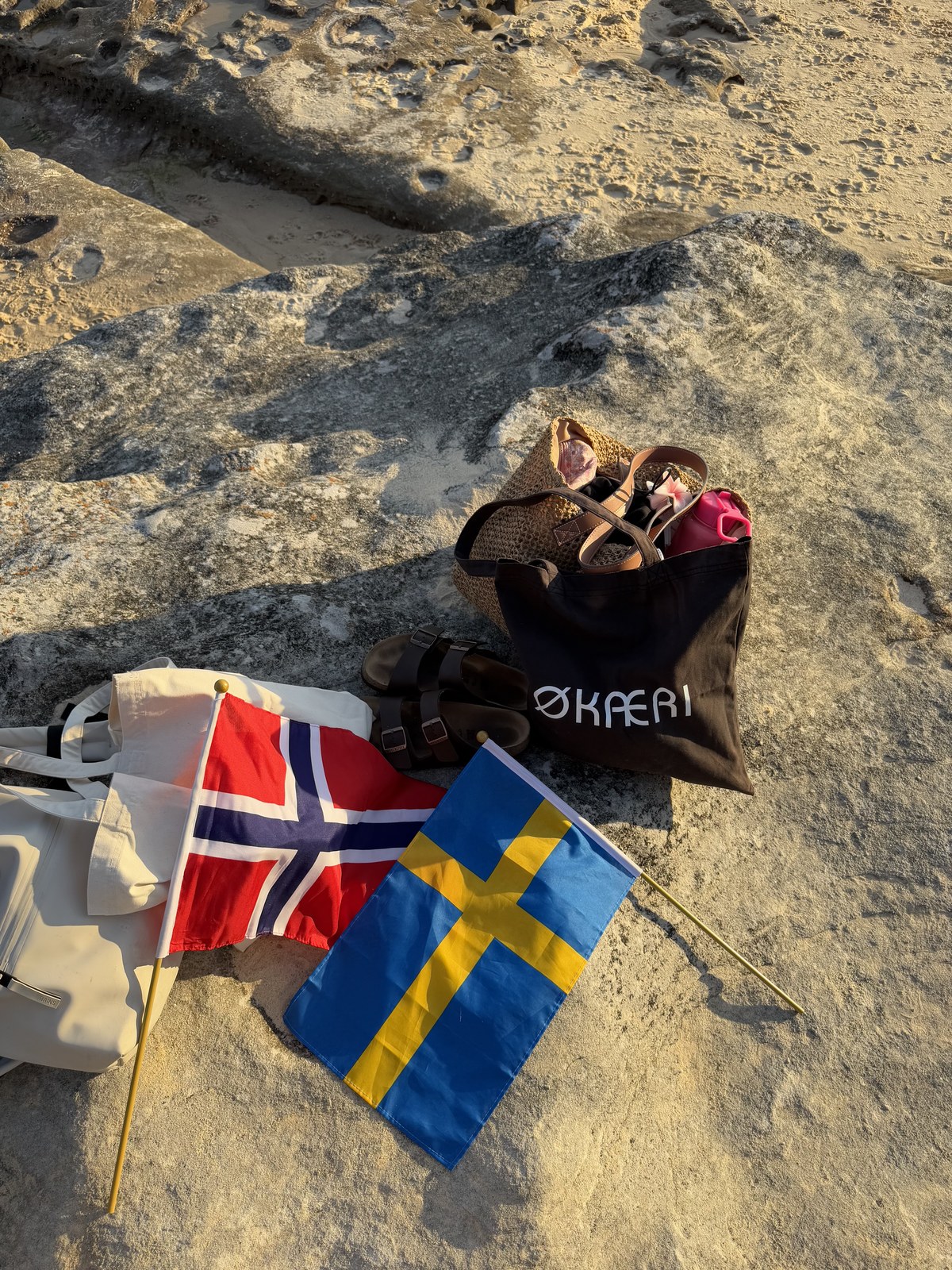 ØKÆRI tote bag with Nordic flags